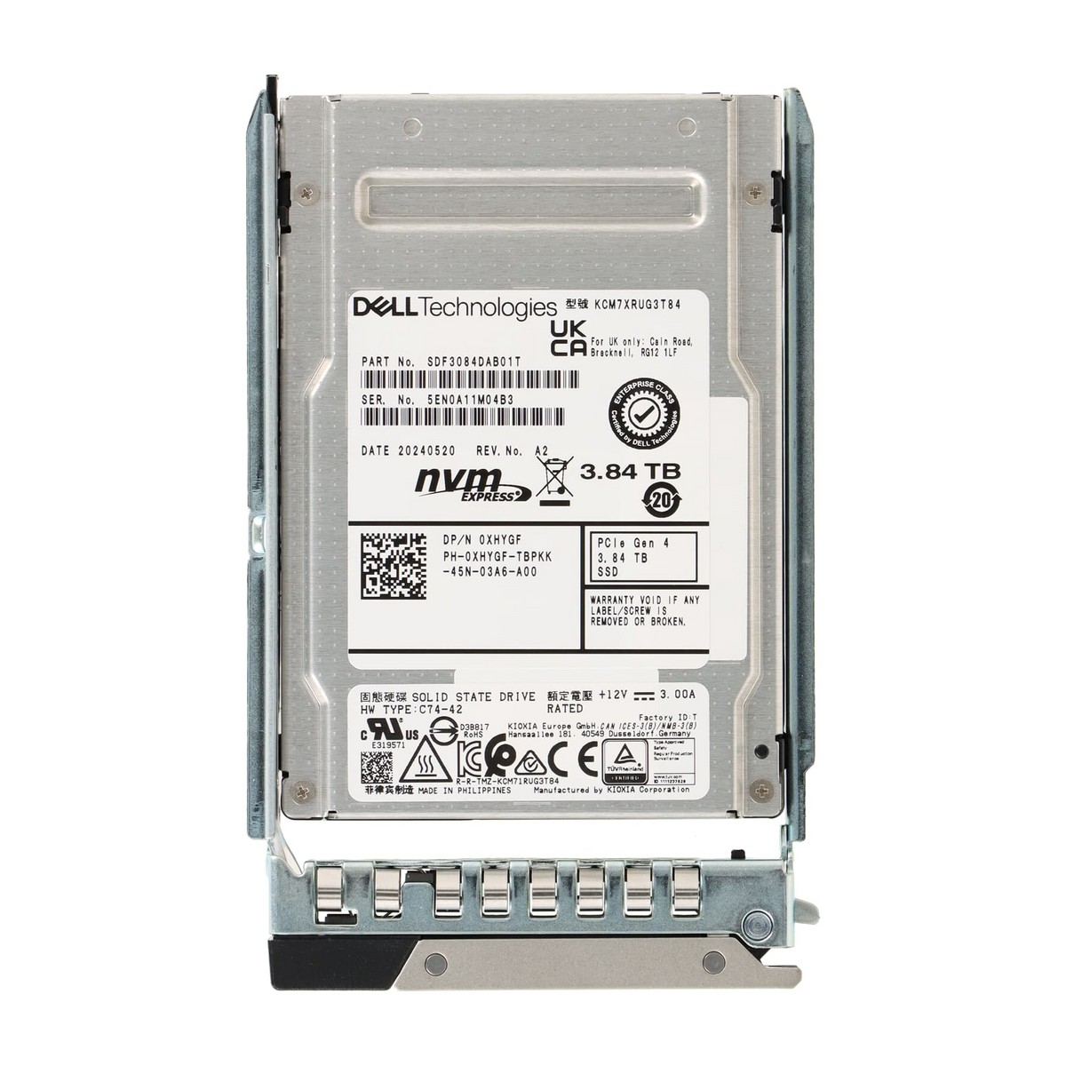 Dell 3.84TB U.2 NVMe Enterprise SSD for Servers