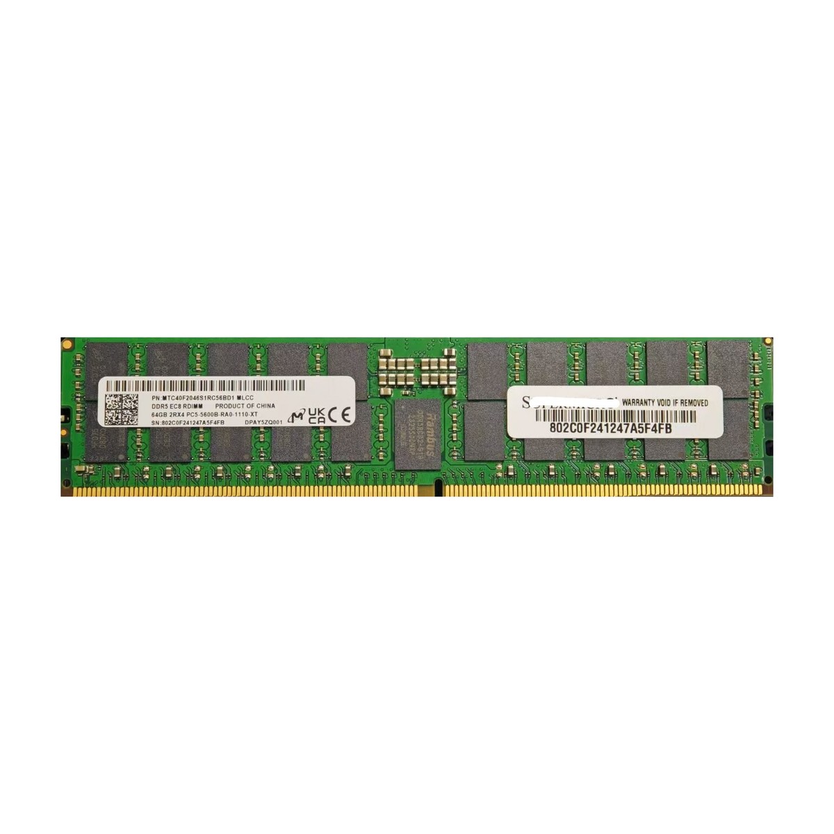 Micron 64GB DDR5 5600MHz ECC RDIMM